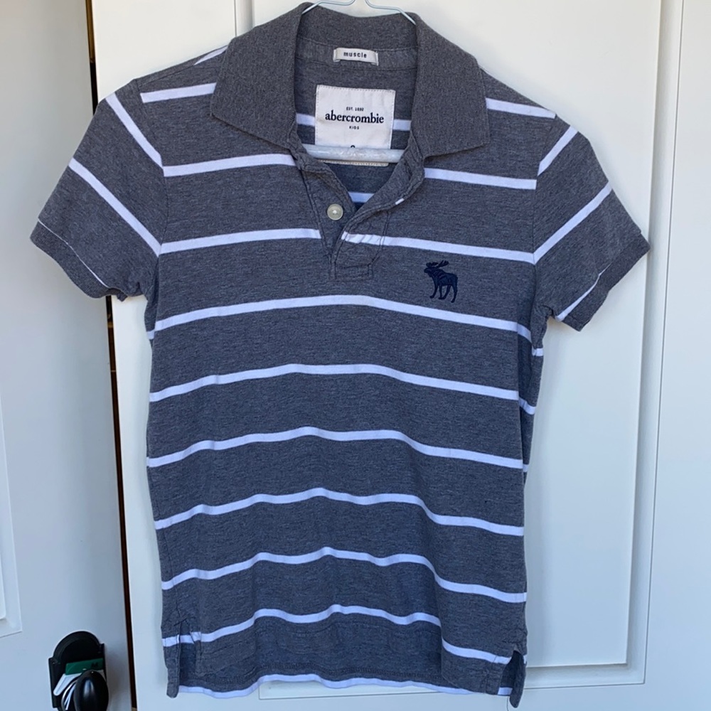 Abercrombie Kids Boys striped polo Size S